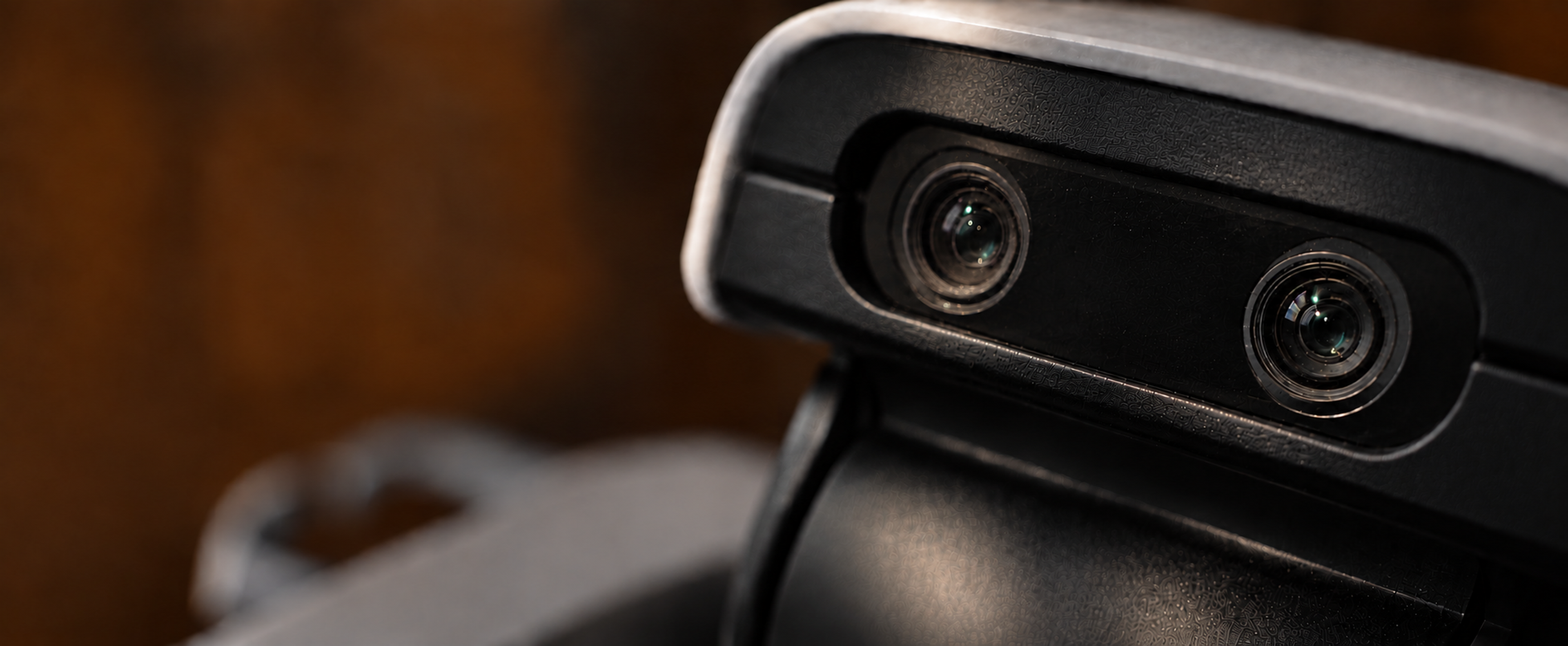 Close-up of a robotic sensor