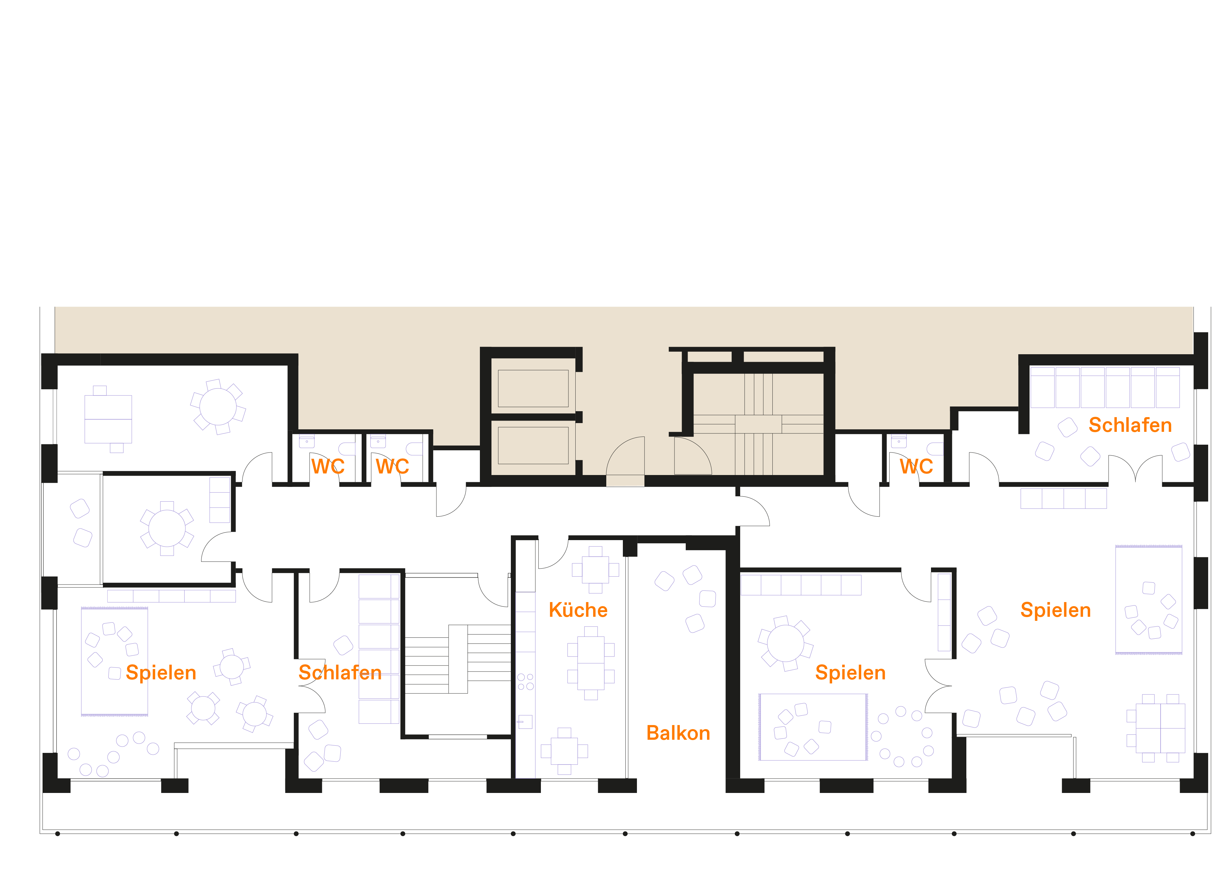 Grundriss des Obergeschosses