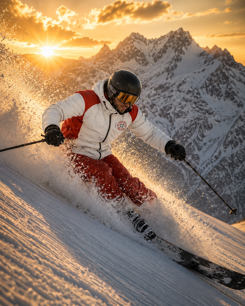 Skifahrer im SC-Unna-Dress