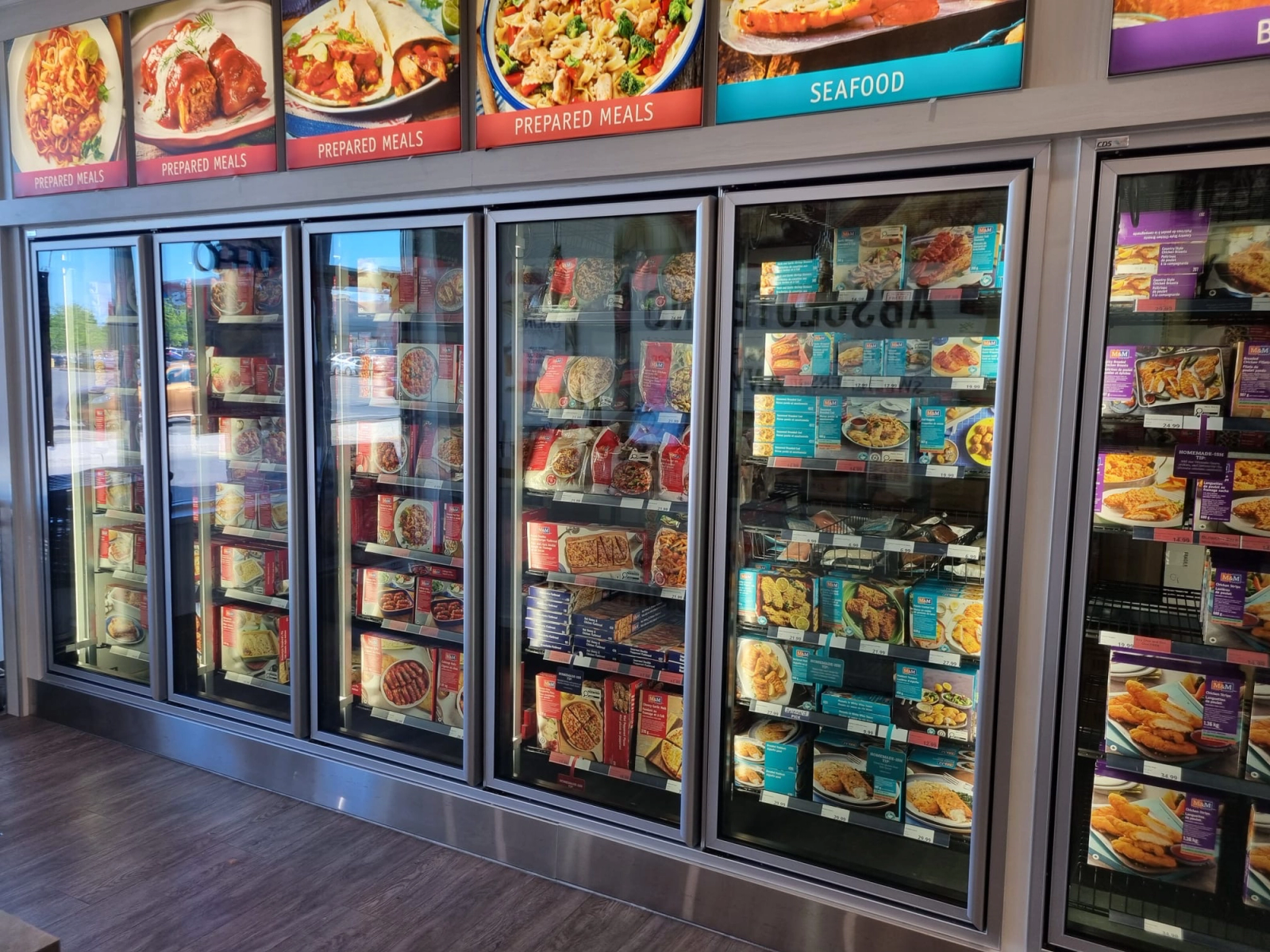Freezer section with Clarifoil