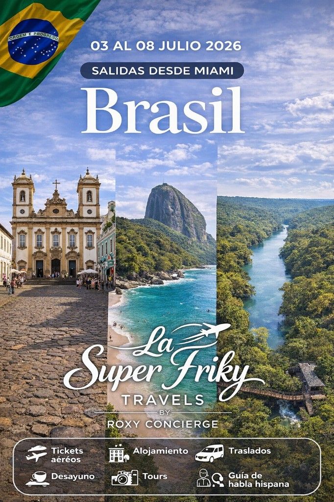 Visual promocional del viaje a BRASIL