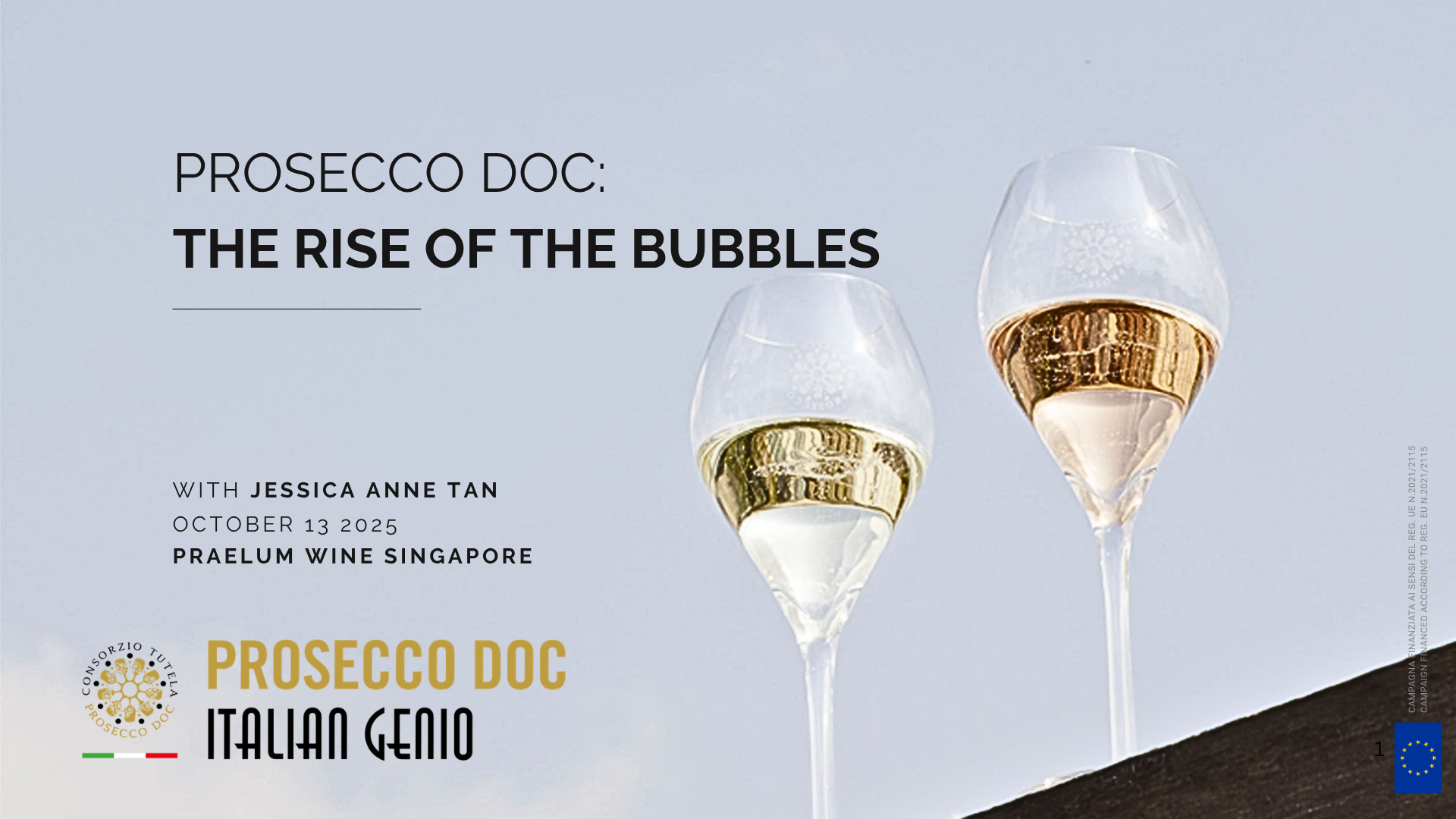Prosecco DOC:  The Rise of the Bubbles Masterclass