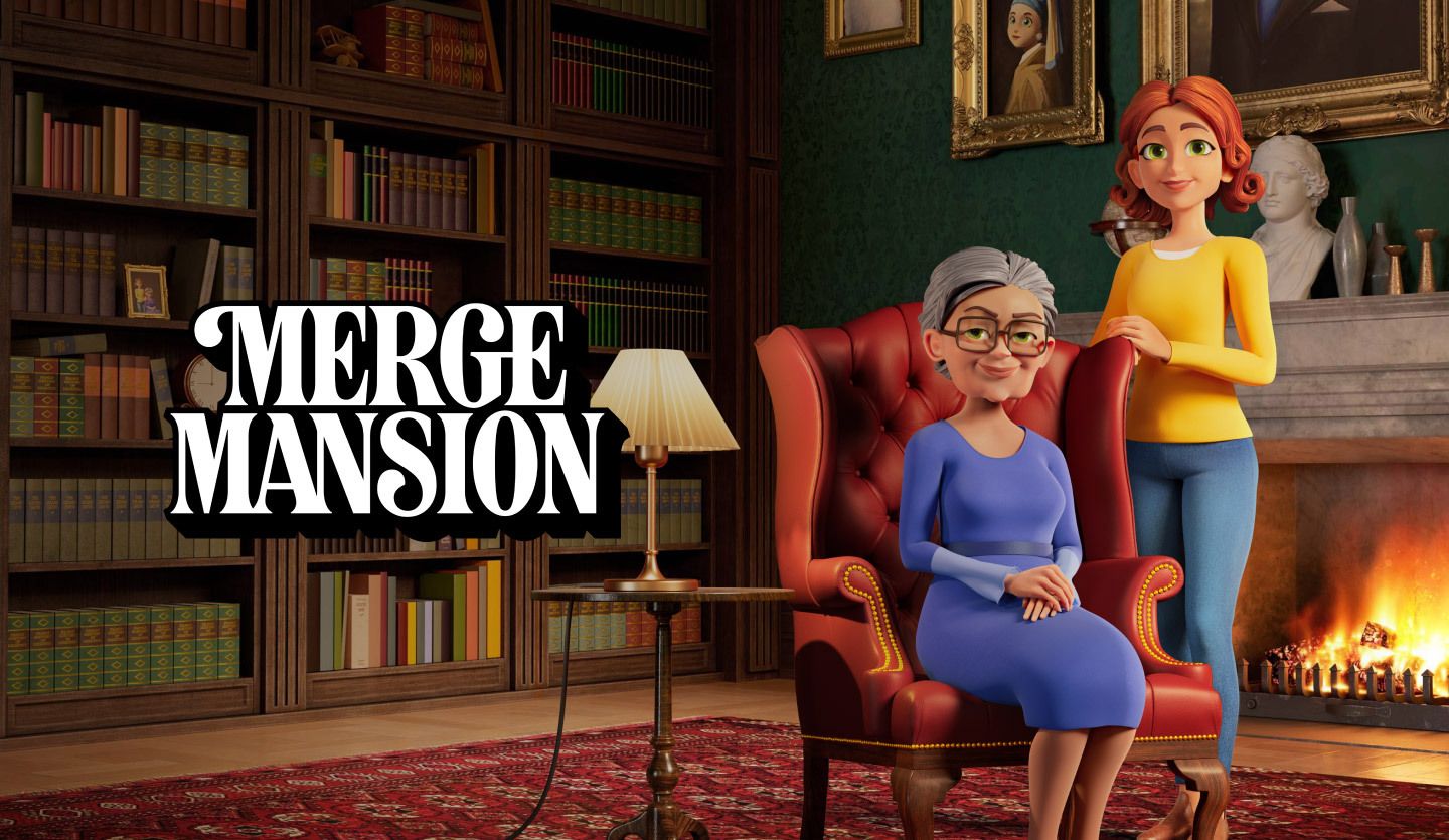 Merge Mansion Mystery Puzzle Game played by over 40 million people