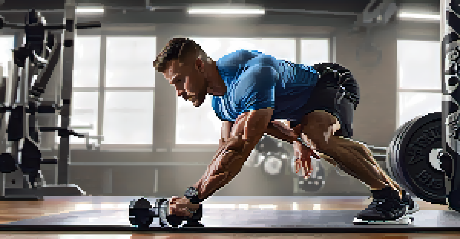 A close-up view of a bodybuilder focusing on joint mobility exercises, highlighting strength and concentration.