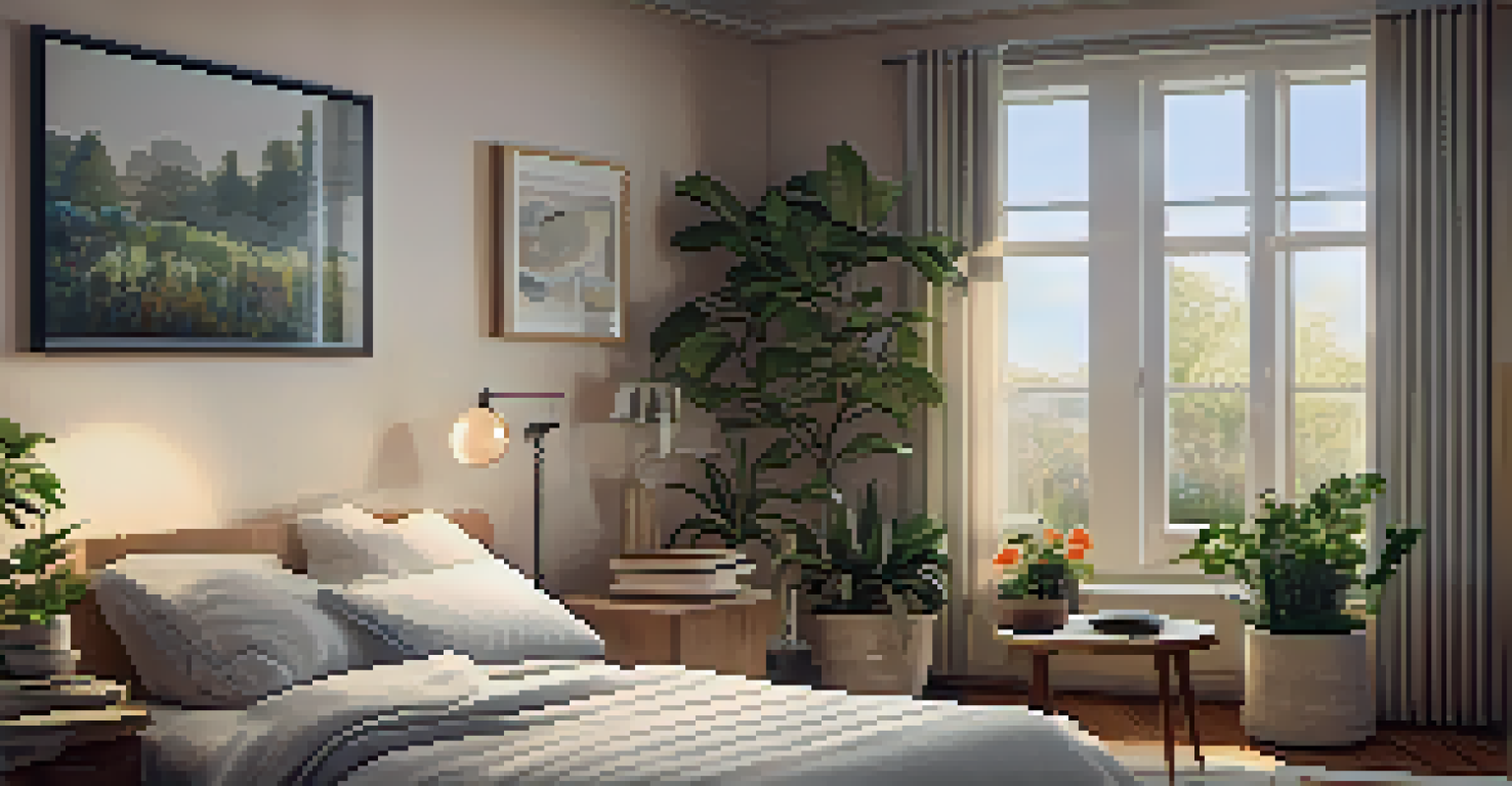 An older woman reading in a cozy bedroom designed for restful sleep.