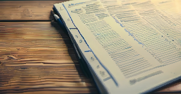 A detailed view of a bodybuilding training log with handwritten notes on a wooden desk, illuminated by soft natural light.