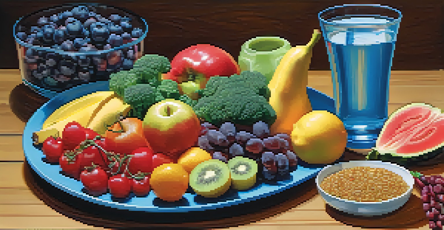 A colorful plate of nutritious foods representing a balanced diet.