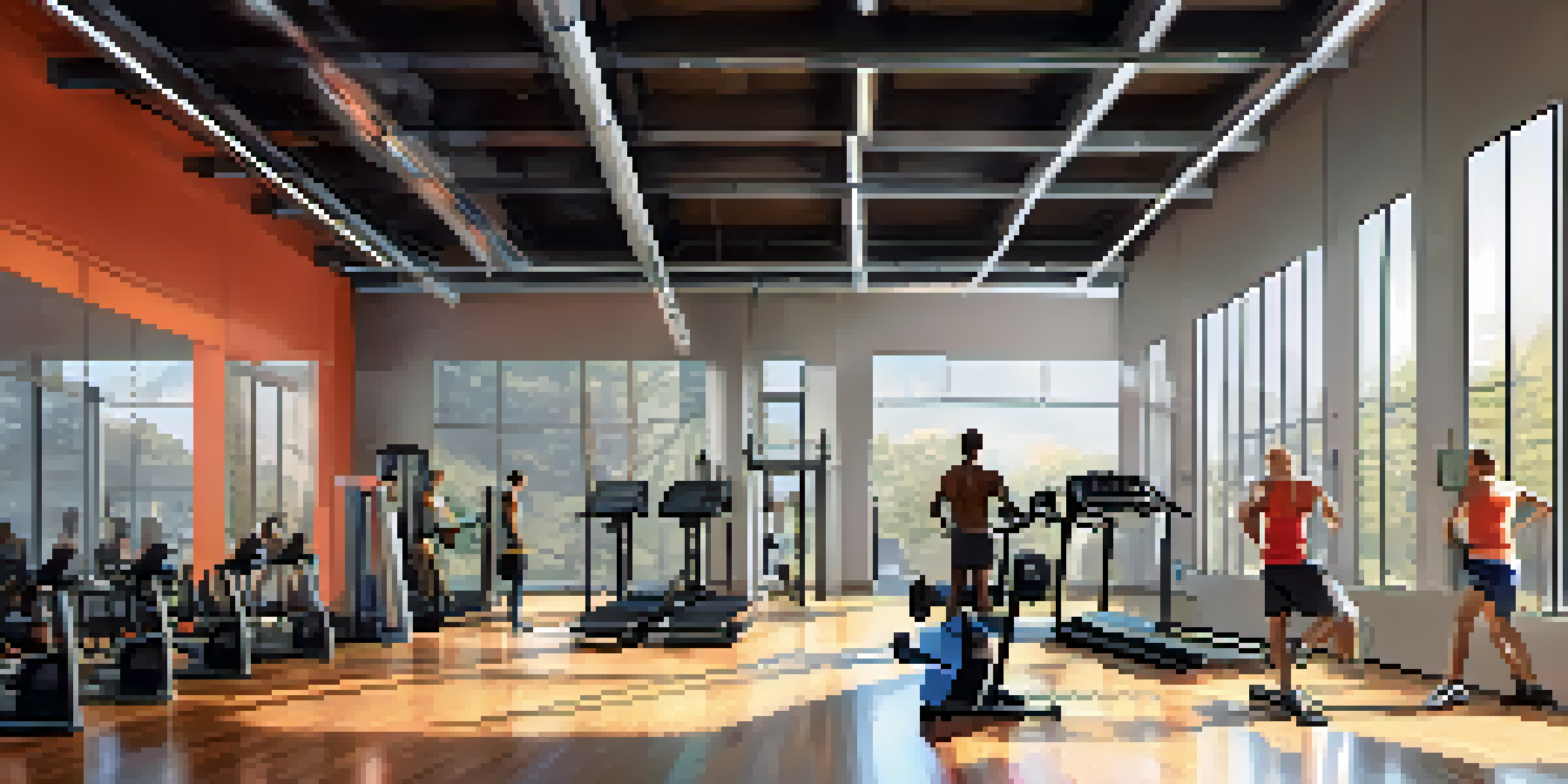 A diverse group of people using a modern cable machine in a bright gym, showcasing correct exercise form and technique.