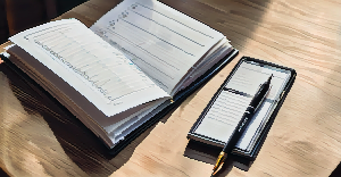 A close-up of an open workout journal with handwritten notes and graphs, placed on a wooden desk with soft natural lighting.