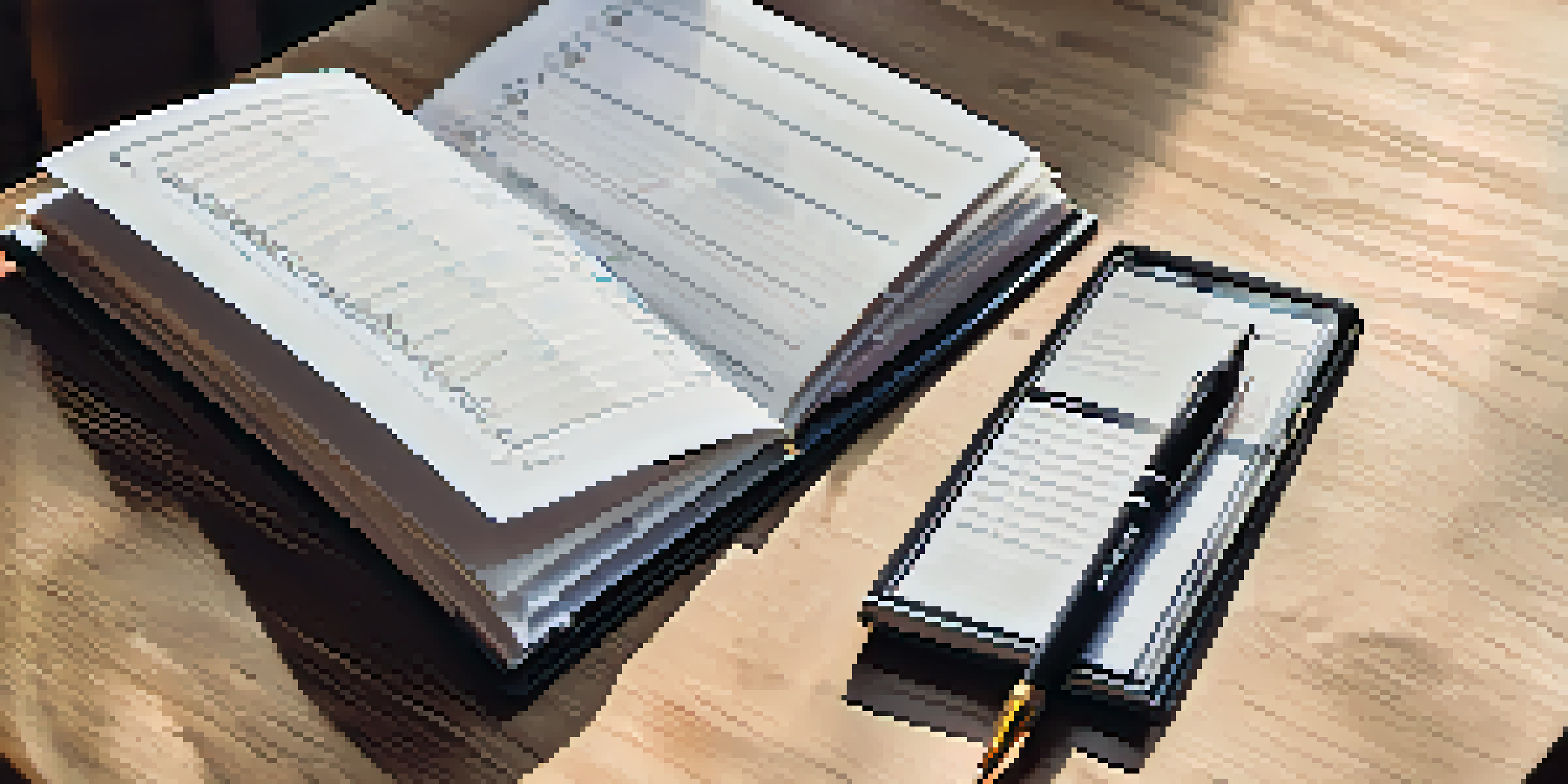 A close-up of an open workout journal with handwritten notes and graphs, placed on a wooden desk with soft natural lighting.