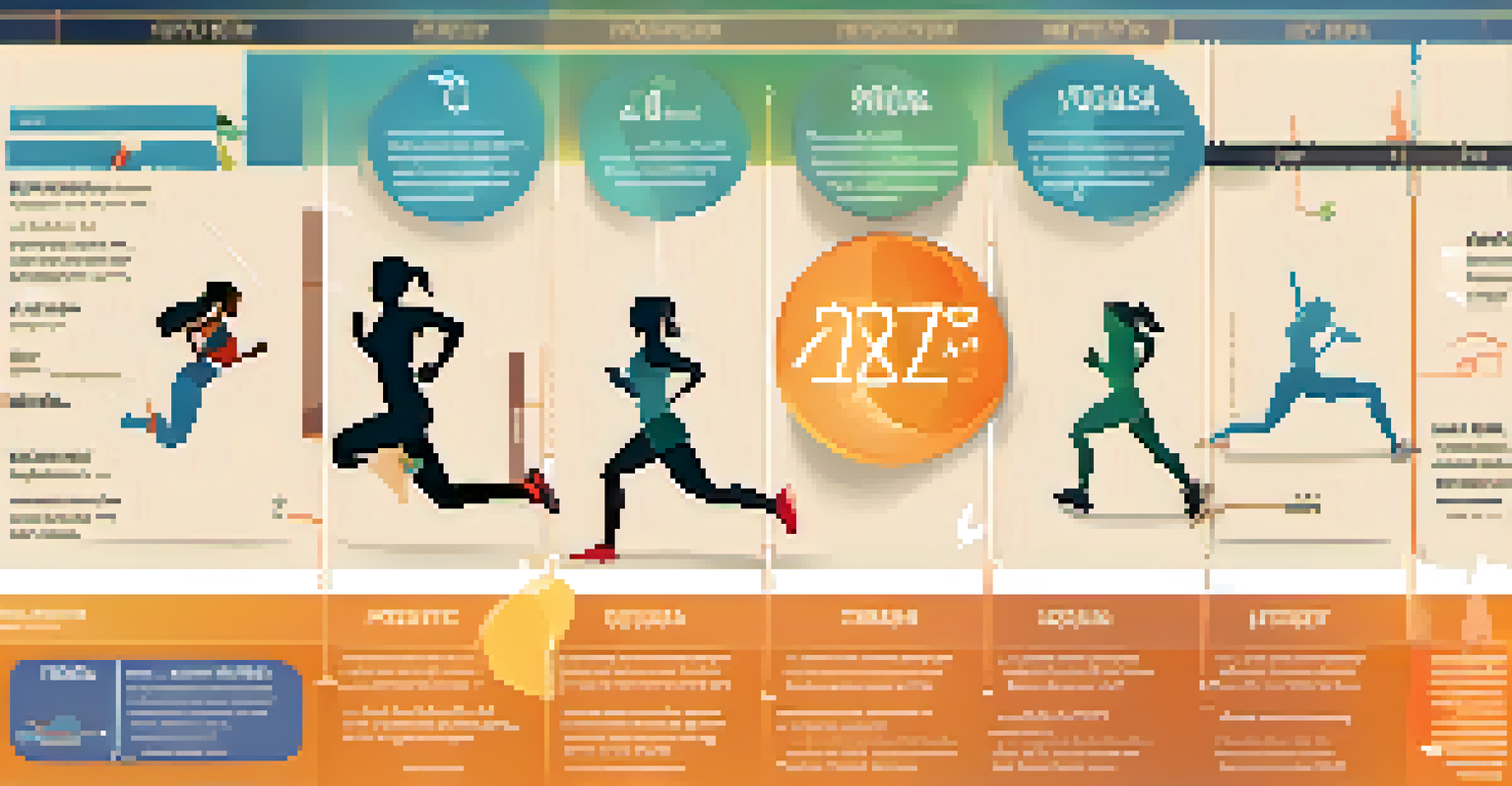 An infographic illustrating the phases of periodization in training with icons for various workouts.