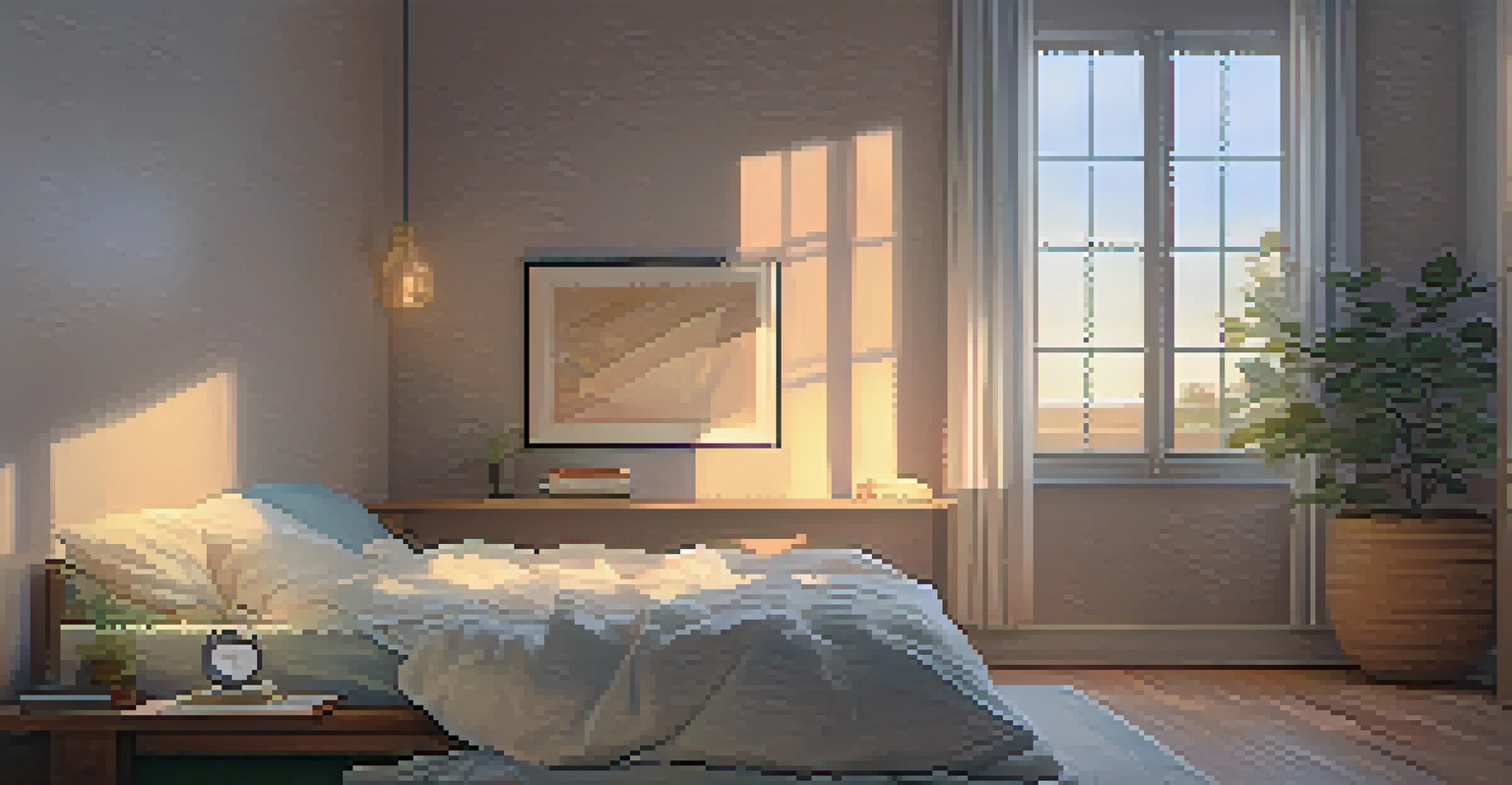 A person sleeping peacefully in a cozy bedroom, emphasizing the importance of recovery for muscle growth.
