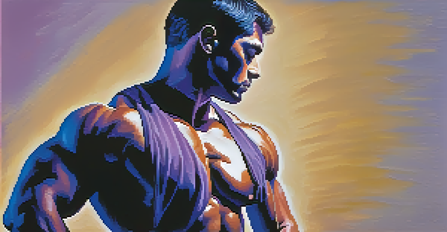 A bodybuilder in a classic pose, showcasing muscle symmetry and definition.