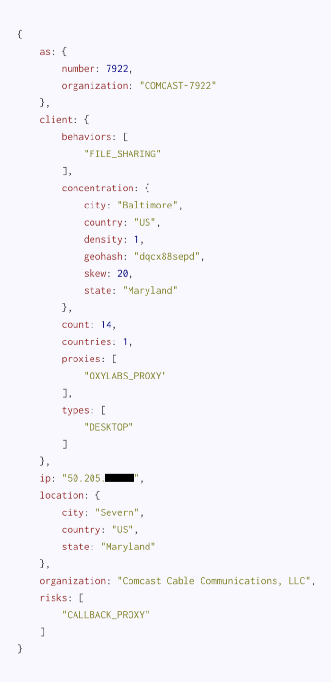 Spur Context API results for a medium-sized gateway