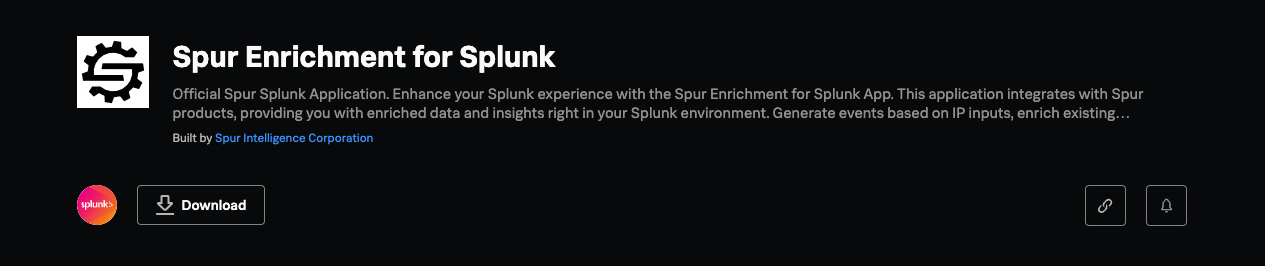 Spur Enrichment for Splunk Download