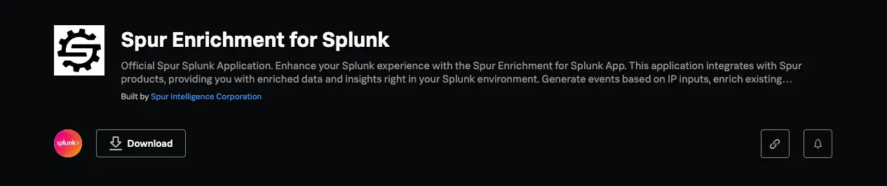Spur Enrichment for Splunk Download