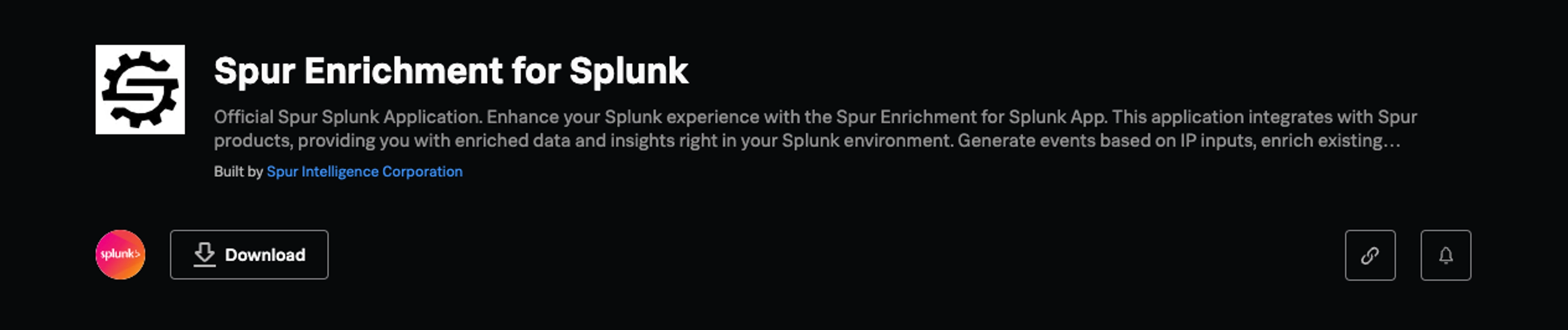Spur Enrichment for Splunk Download