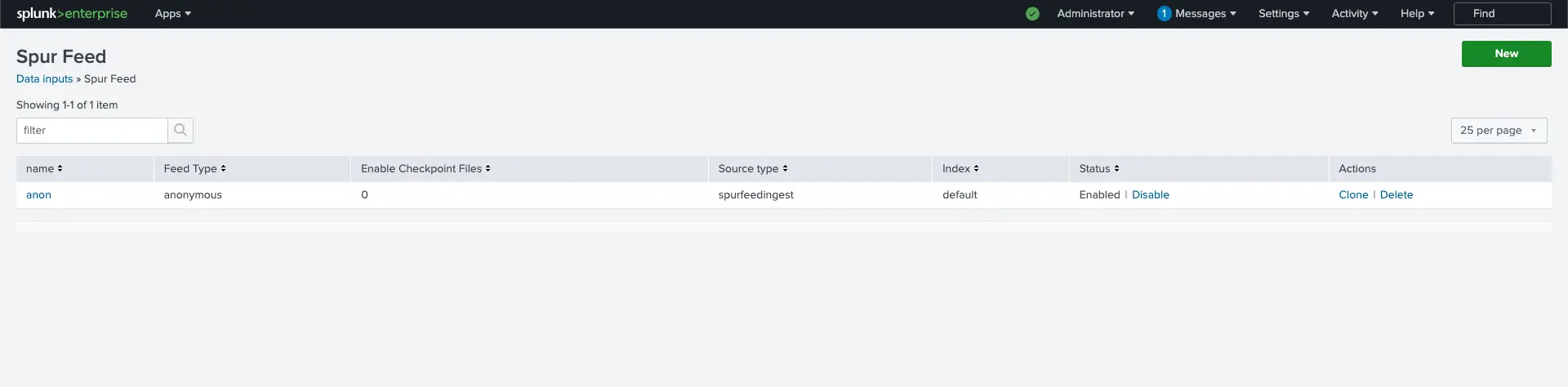 Spur Enrichment for Splunk - Monitoring Progress