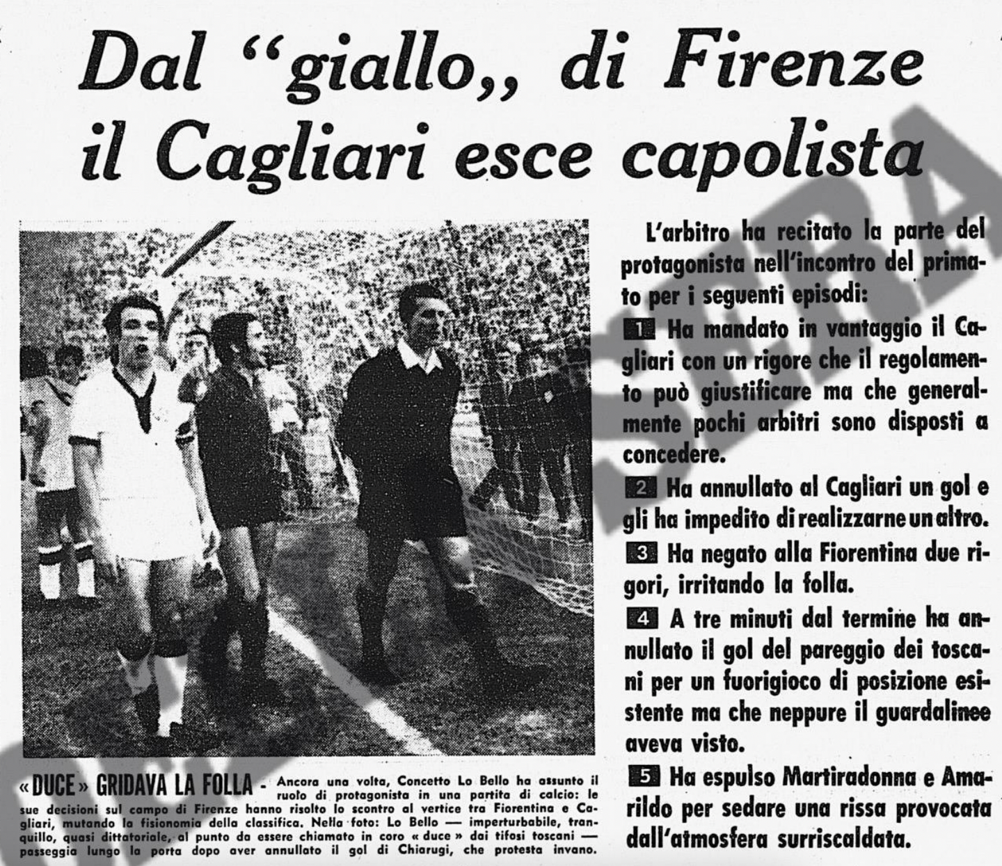 Gazzetta Dello Sport Du 27 Avril 1970 : Cagliari Champion, Riva, Turin 4-0, Originale