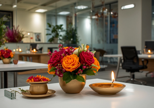 Best Floral Arrangements for Diwali Office Decor