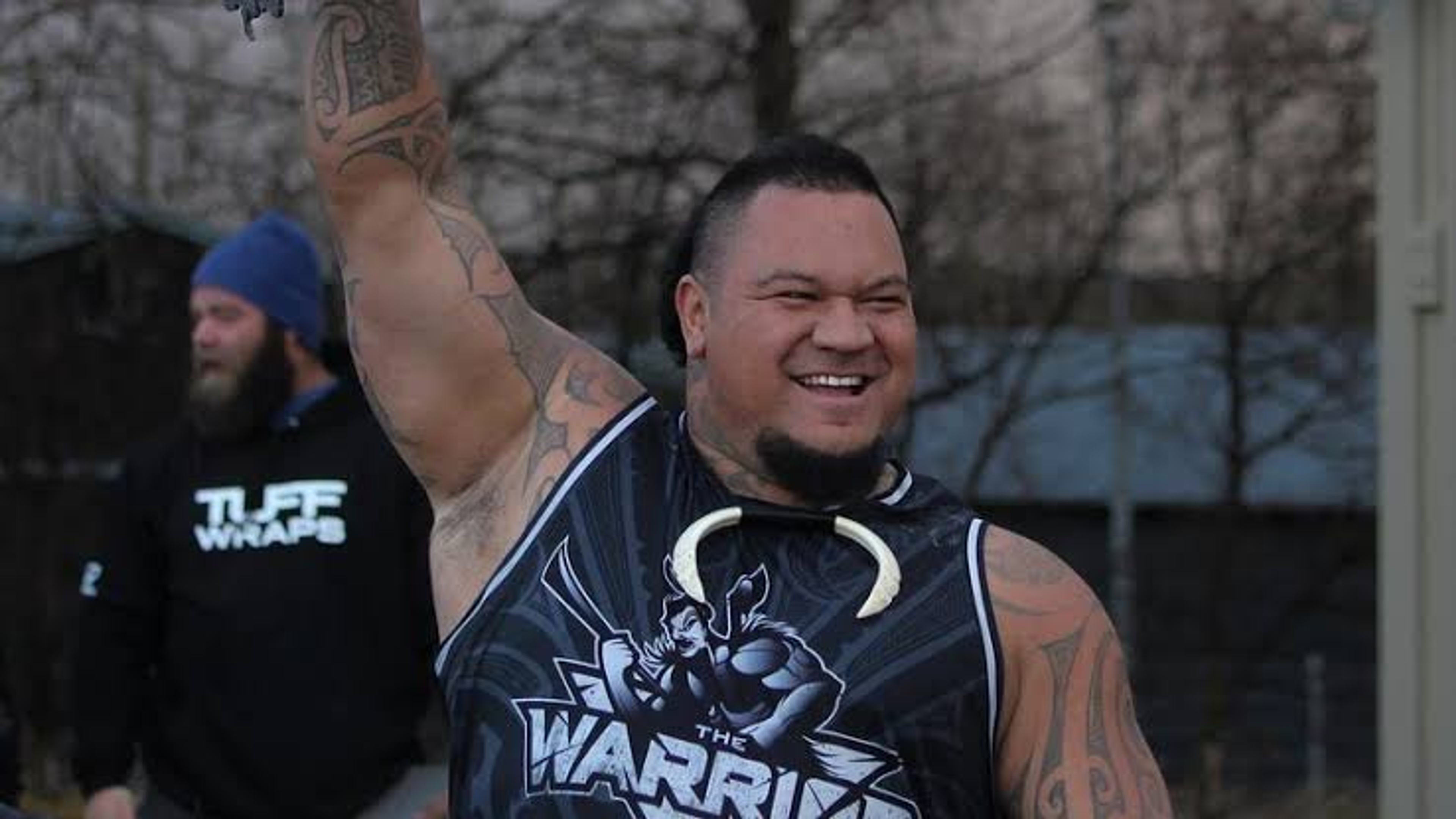 Rongo Keene in his strongman athlete profile hero image