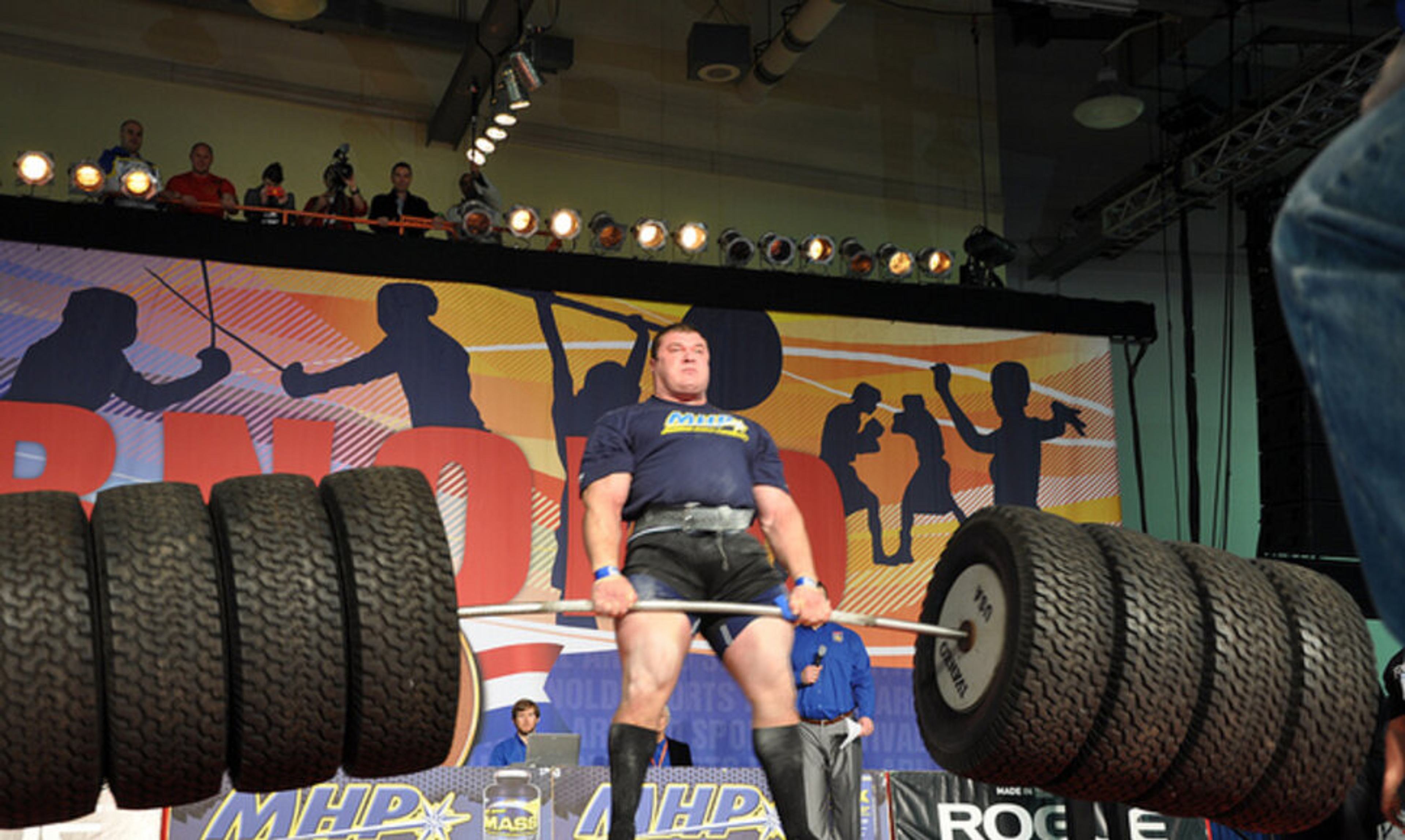 Vytautas Lalas during his professional strongman career