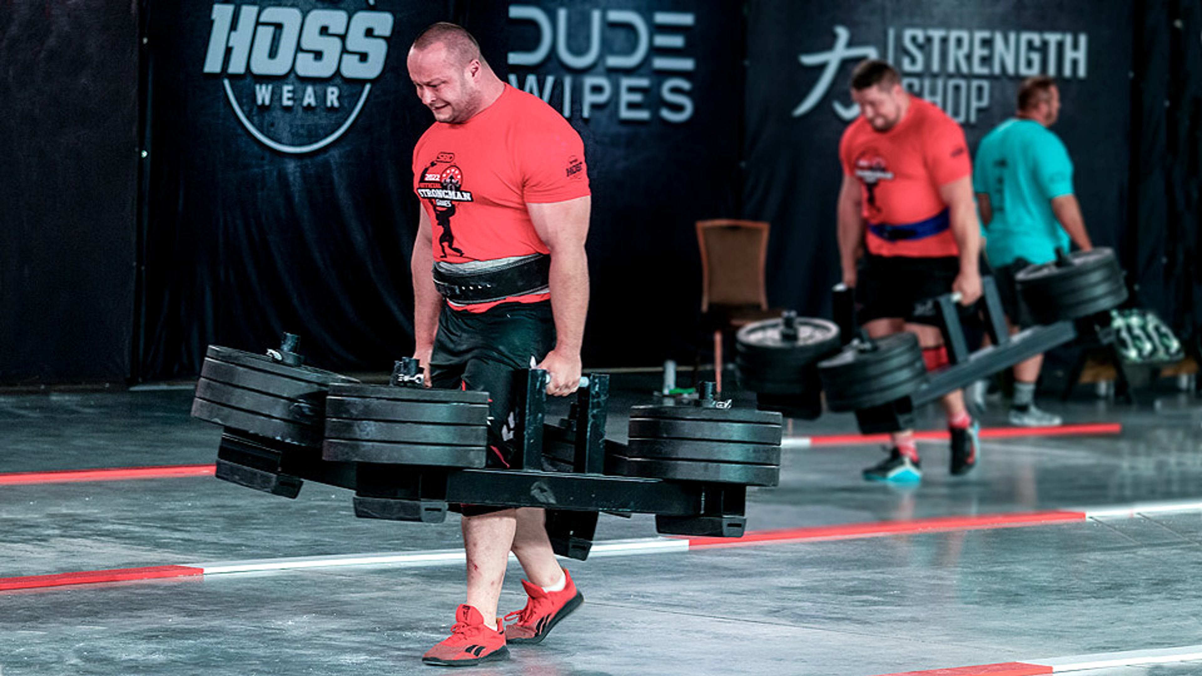 Oskar Ziółkowski în competiție de strongman
