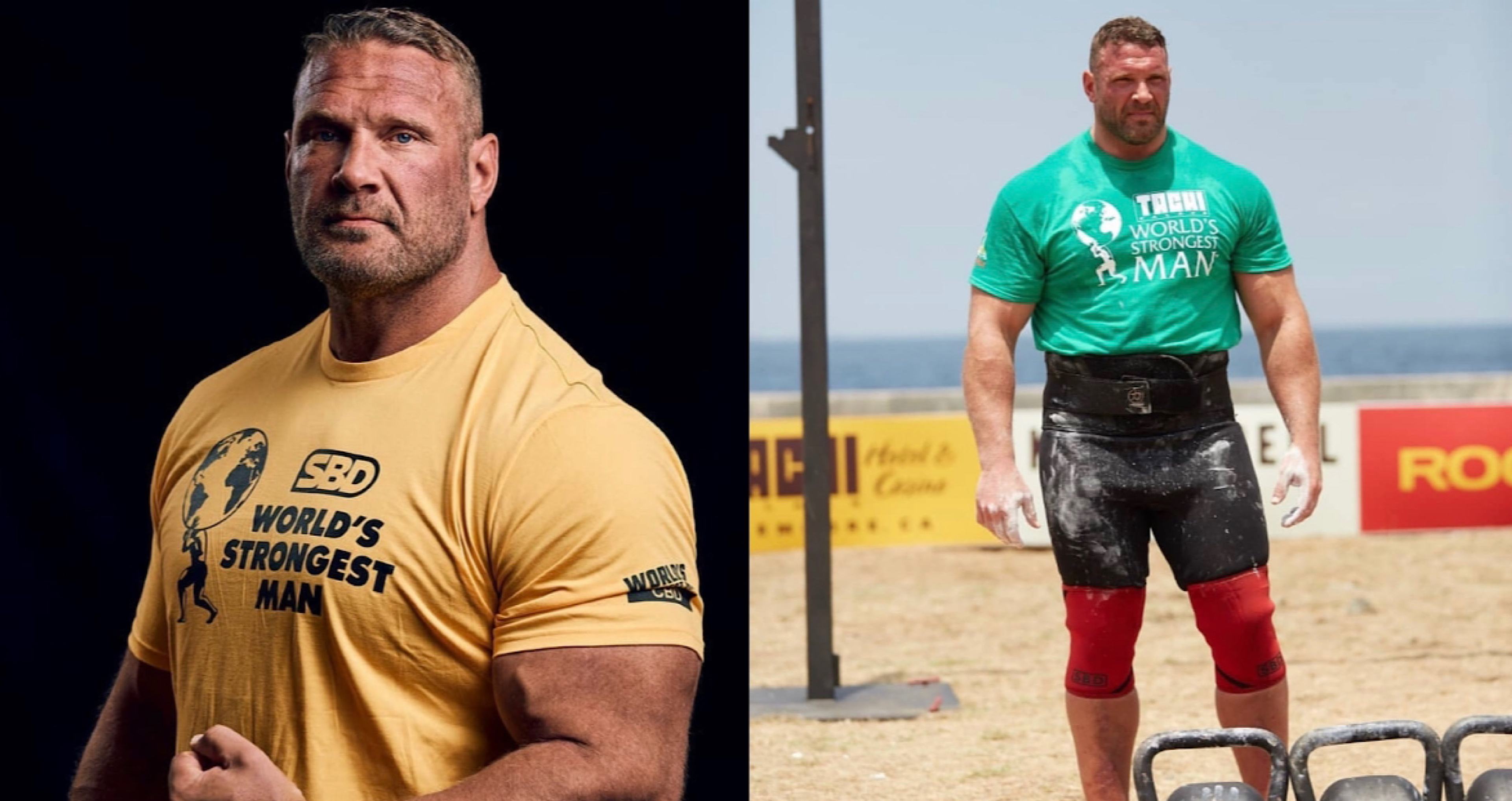 Terry Hollands in a strongman competition setting