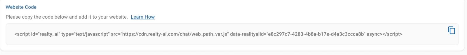 Example of Custom Code Snippet That Needs To Be Inserted On Your Site For Madison To Work