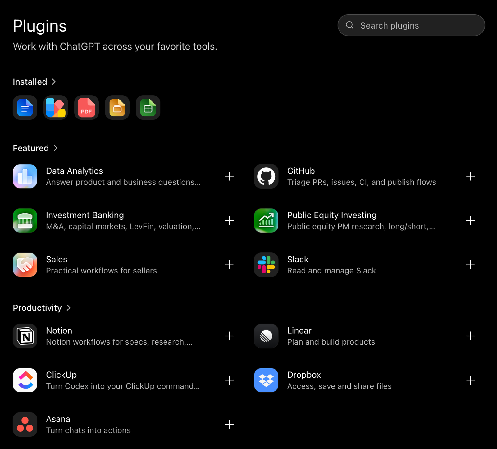 chatgpt plugin home