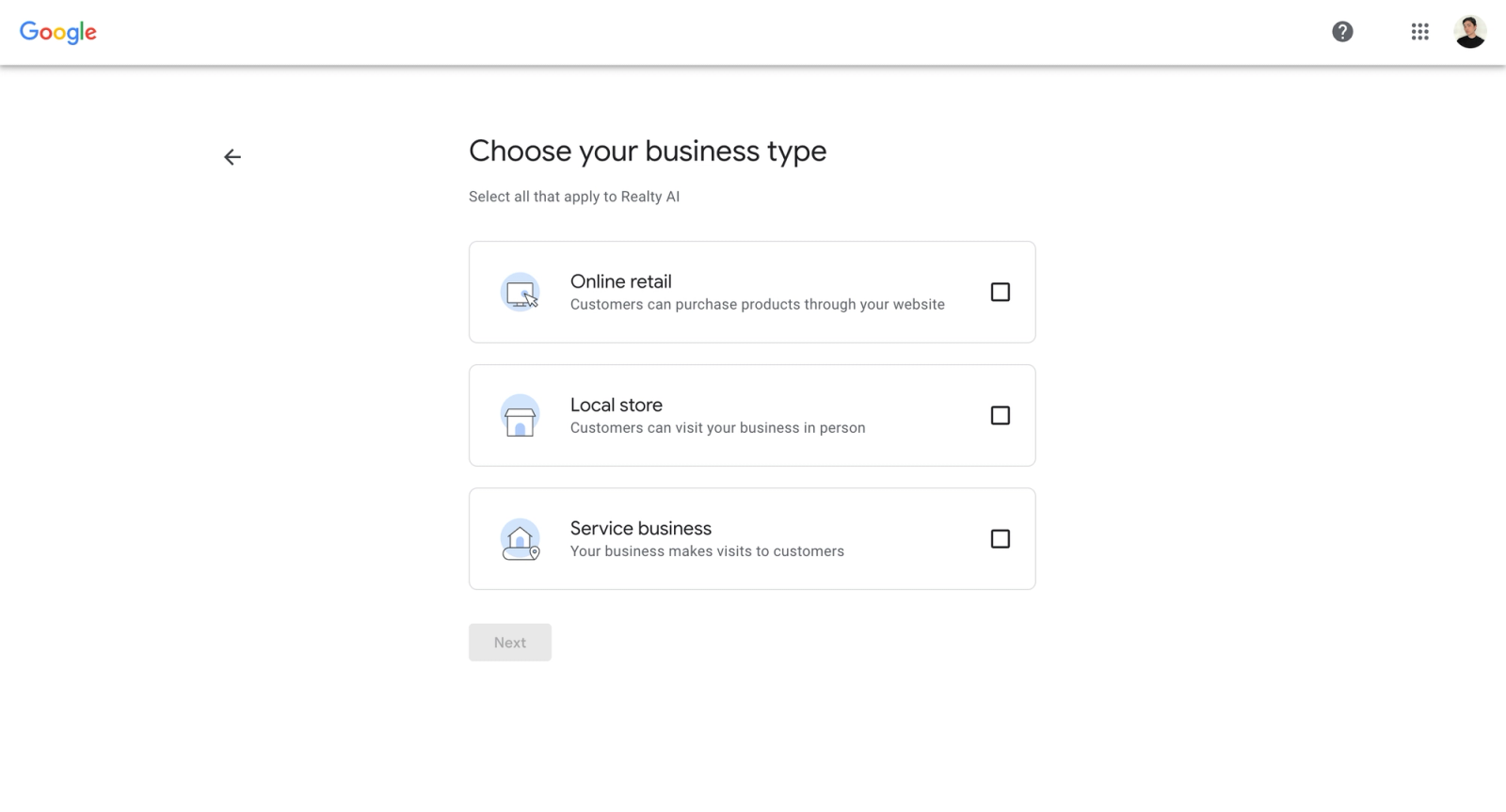 Business Type In Onboarding