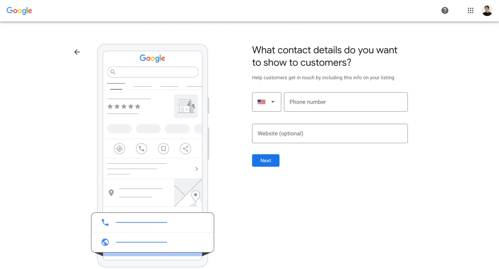 Contact Information in Onboarding