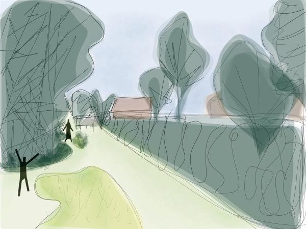 Schets van een natuurlijke tuin