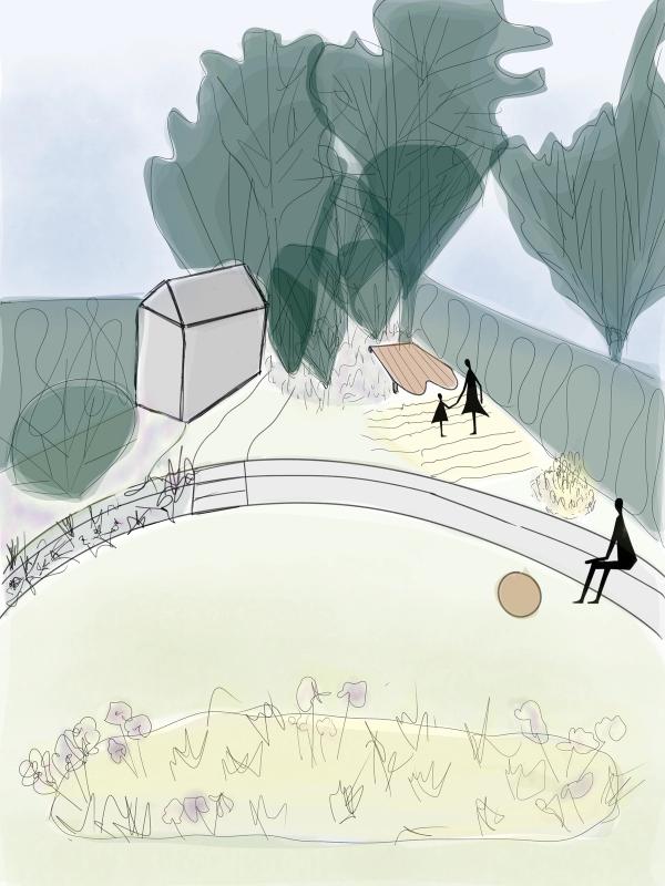 Schets van een natuurlijke tuin