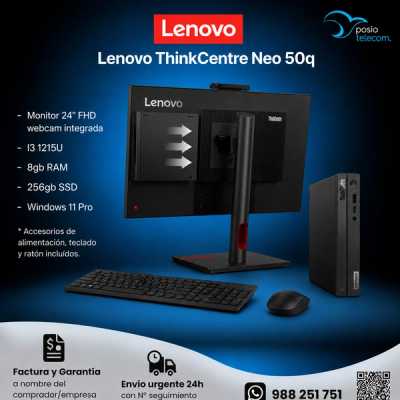 Combo Lenovo Neo Gen 4 + Monitor ThinkCentre TIO 24 Gen 5 de 23,8"