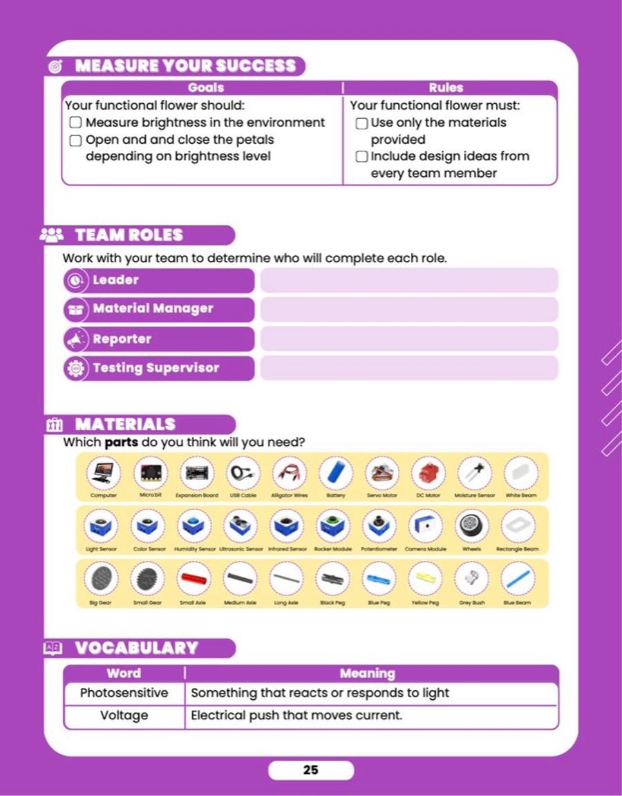 Functional Flowers, sample lesson page 3