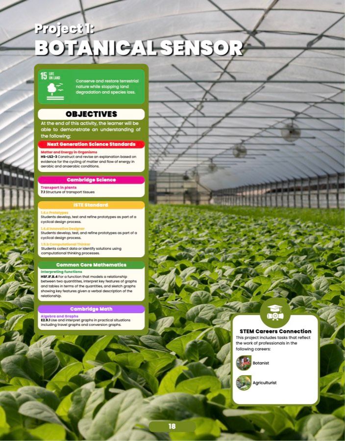 Botanical Sensor, sample lesson page 1