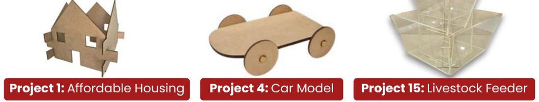 Three sample projects from Level 12