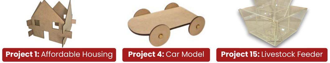 Three sample projects from Level 12