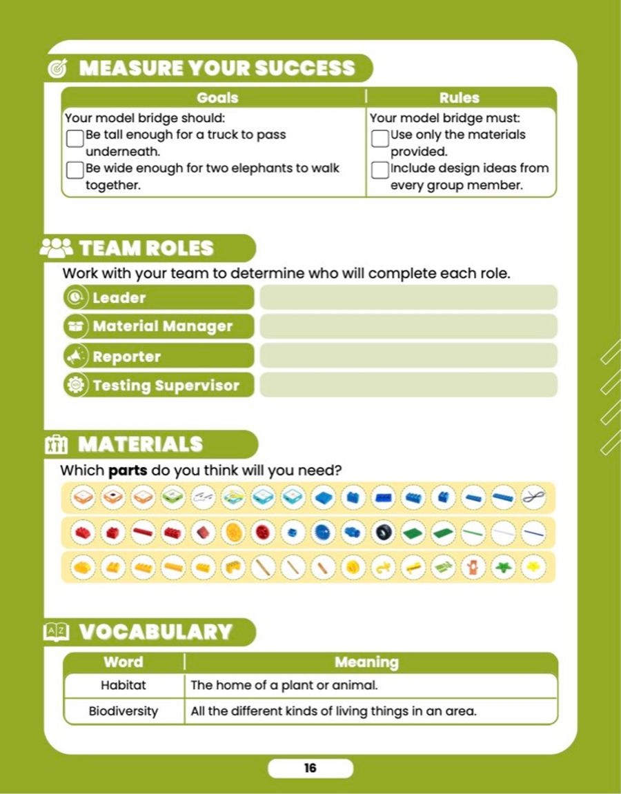 Design a Bridge, sample lesson page 3