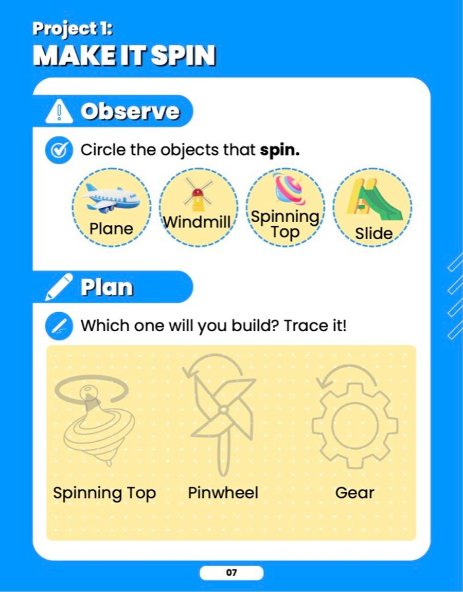 Make It Spin, sample lesson page 2