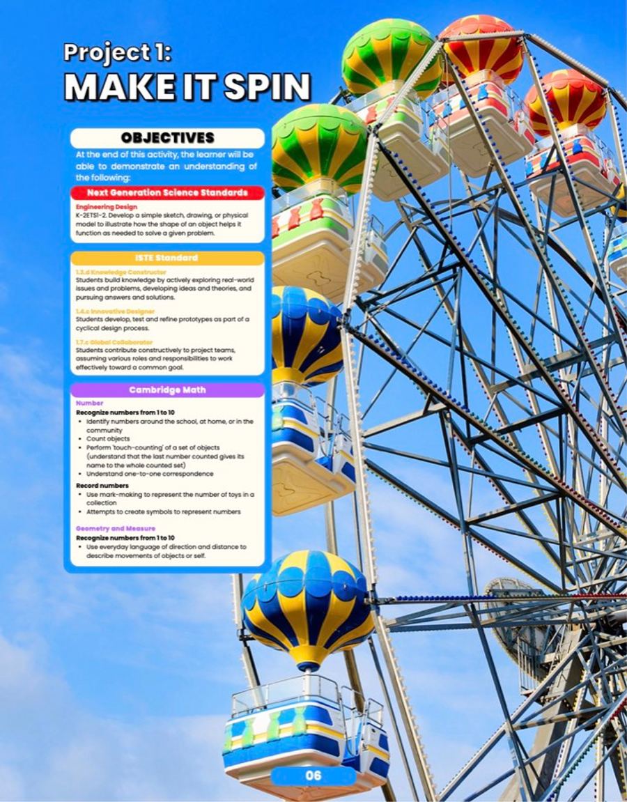 Make It Spin, sample lesson page 1