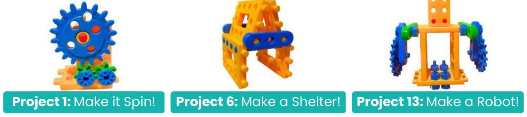 Three sample projects from Level A