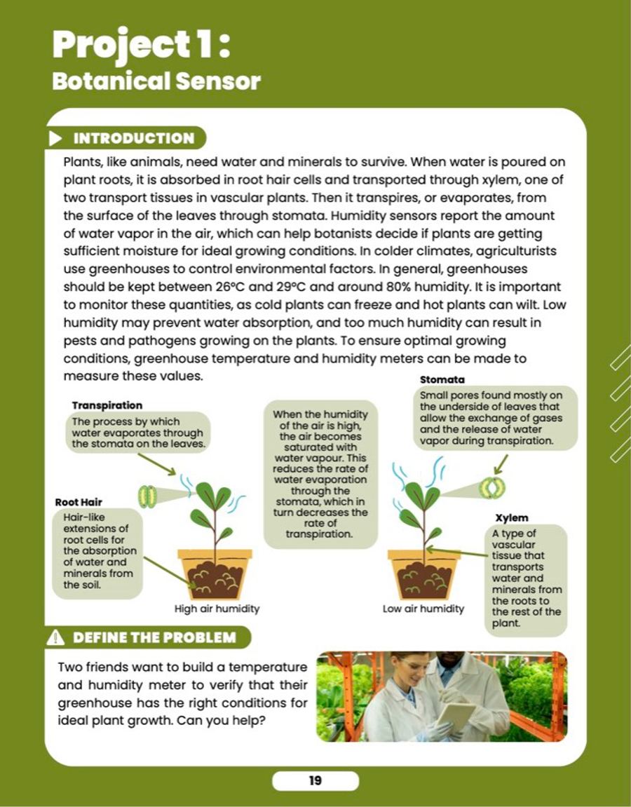 Botanical Sensor, sample lesson page 2