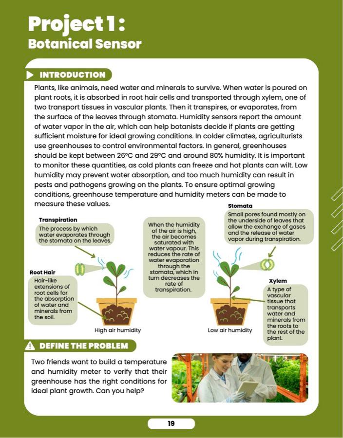 Botanical Sensor, sample lesson page 2