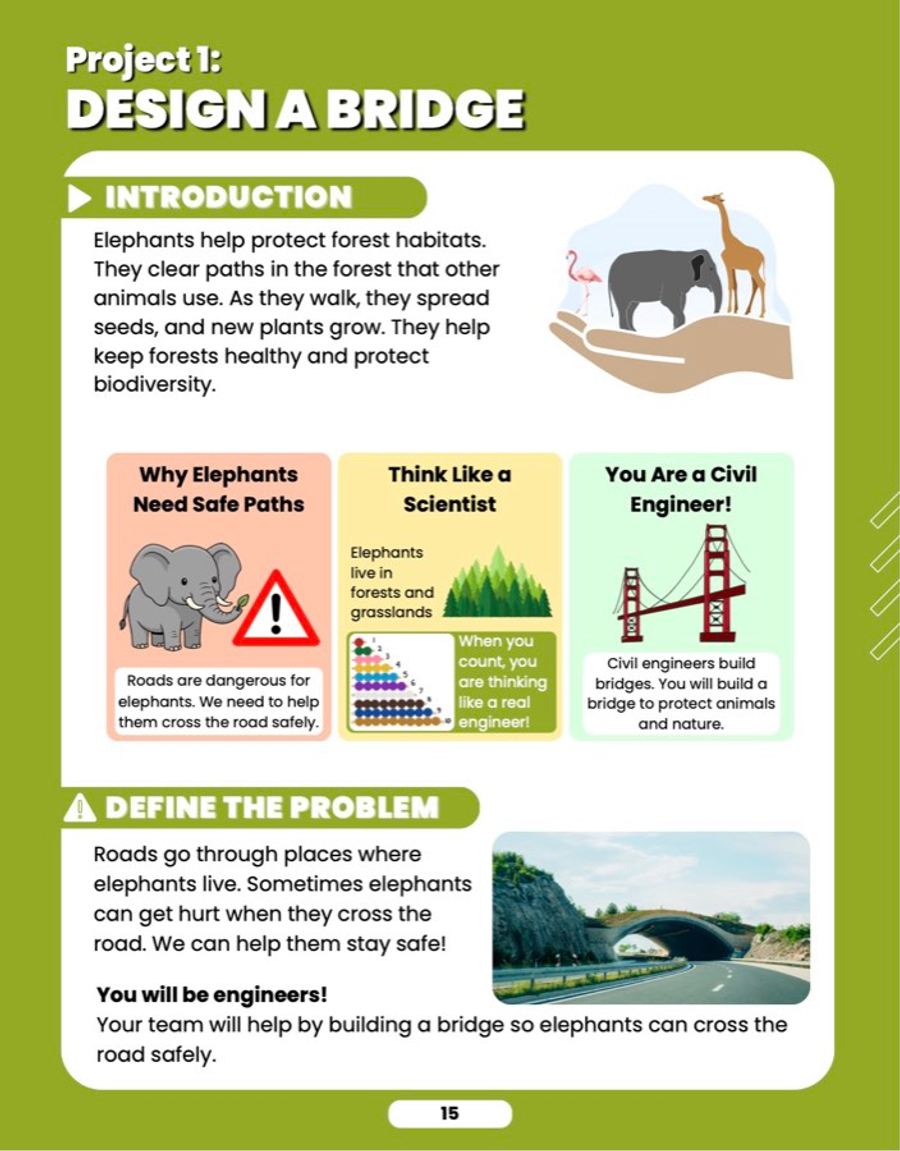 Design a Bridge, sample lesson page 2