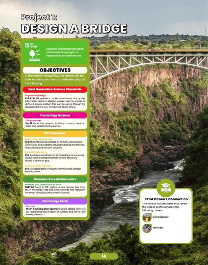 Design a Bridge, sample lesson page 1