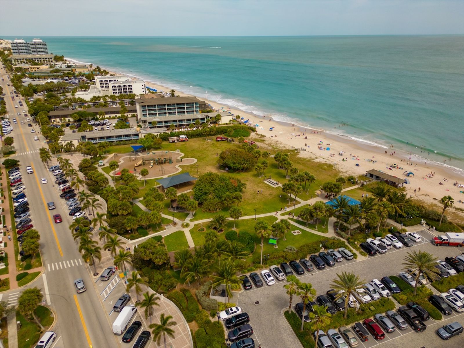 Aerial photo Humiston Beach Park Hutchinson Island Vero Beach FL