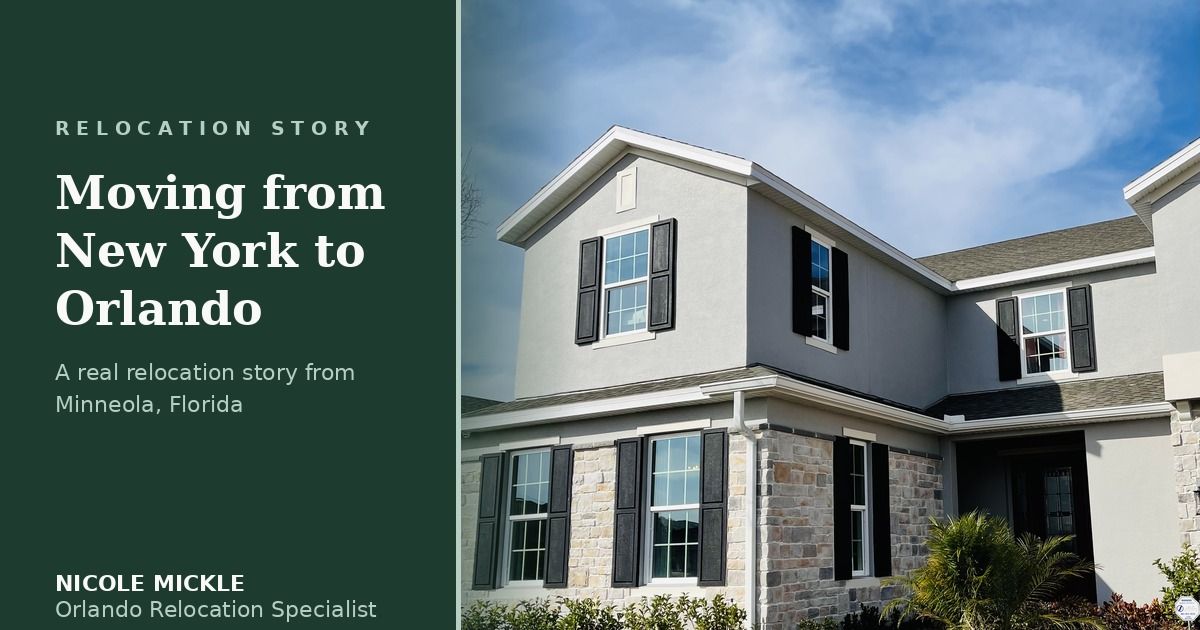 Two-story new construction home in Minneola, Florida featured on a blog post about relocating from New York to Orlando