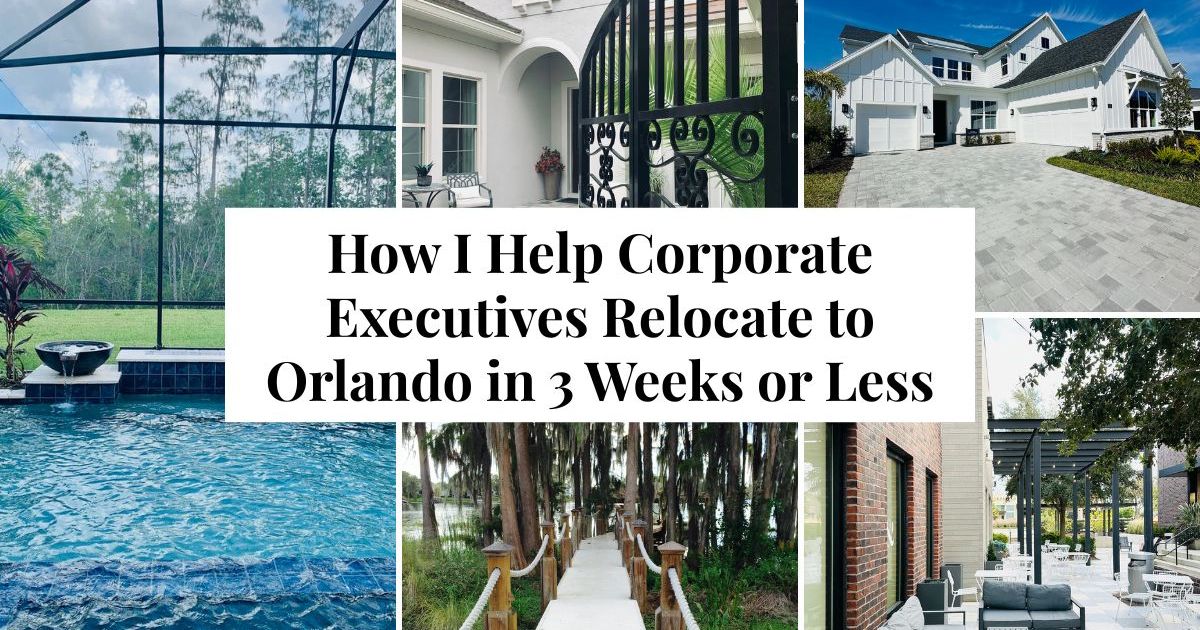 Executive Relocation to Orlando in 3 Weeks or Less